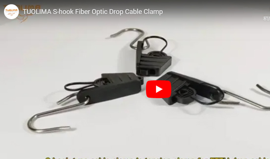 Podklepnięcie kablowe S-hook Fiber Optic Drop
